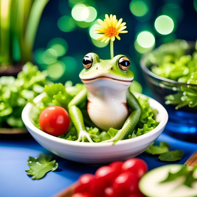 In meinem Salat ist ein Frosch Leinwanddruck (There is a Frog in my Salad)