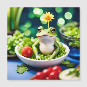 In meinem Salat ist ein Frosch Magnetkarte
