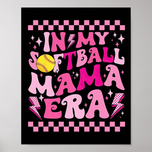 In meinem Softball Mama Era Funny Halloween Family Poster (Vorne)