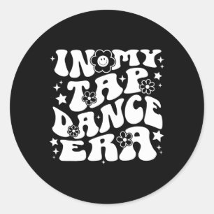 In meinem Stich Tanzera Retro Groovy Stach Tänzer Runder Aufkleber