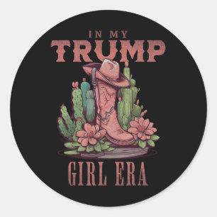 In meinem Trump Girl Era Western US American Cowgi Runder Aufkleber