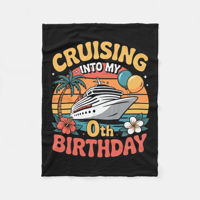 In meinen 0. Geburtstag cruisen Fleecedecke (Vorderseite)