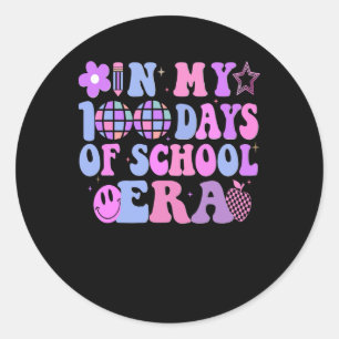 In meinen 100 Schultagen Ära 100. Schultag R Runder Aufkleber