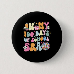 In meinen 100 Tagen der Schule Era Groovy Retro St Button
