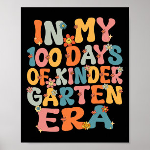 In meinen 100 Tagen Kindergarten Zeitalter Retro 1 Poster