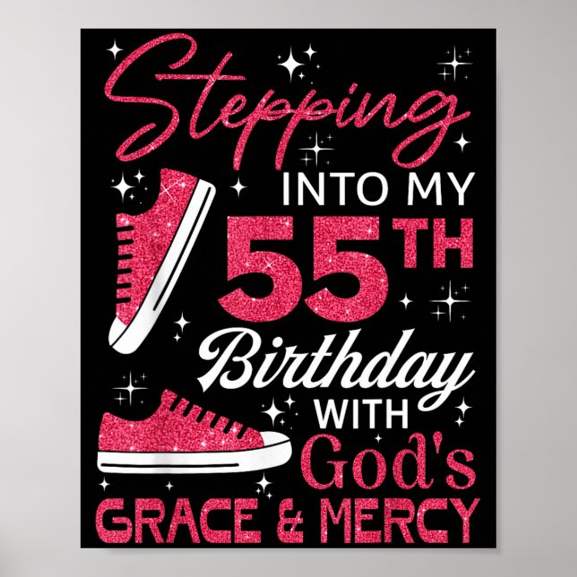 In meinen 55. Geburtstag mit Gottes Gnade & Poster (Vorne)