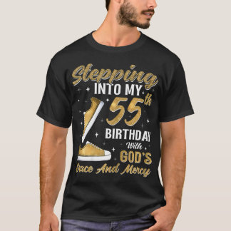 In meinen 55. Geburtstag mit Gottes Gnade treten T-Shirt