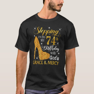 In meinen 74. Geburtstag mit Gottes Gnade und Gnad T-Shirt