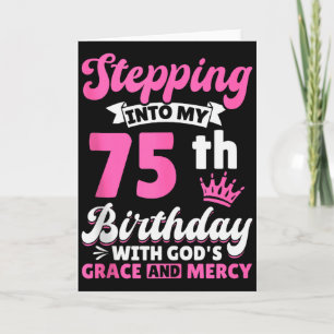 In meinen 75. Geburtstag mit Gottes Gnade und Karte