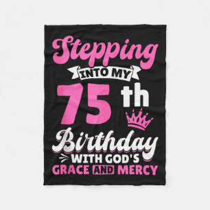 In meinen 75. Geburtstag treten mit Gottes Gnade u Fleecedecke
