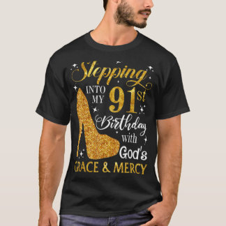 In meinen 91. Geburtstag mit Gottes Gnade und Gnad T-Shirt