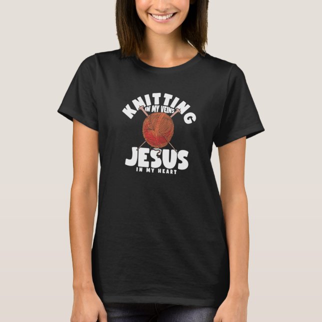 In meinen Adern Jesus in meinem Herzen Christlich  T-Shirt (Vorderseite)