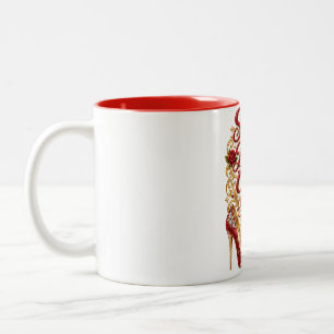 In meinen Geburtstag mit Mut und Glauben treten Zweifarbige Tasse