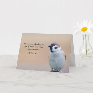 In meinen Gedanken - Sparrow und Matthew 10:31 Karte