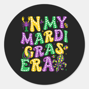 In meinen Mardi Gras Ära Shirts für Männer Frauen Runder Aufkleber