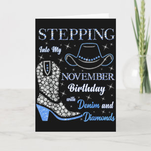 In meinen November-Geburtstag mit Denim und Karte