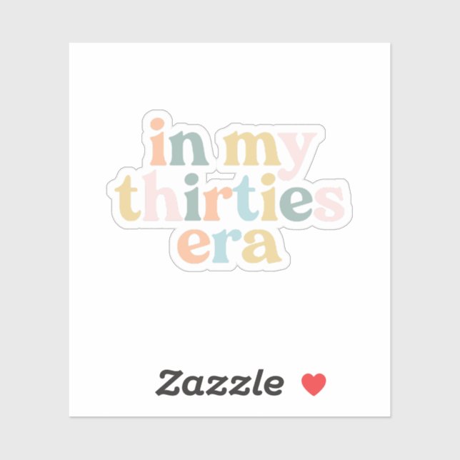 In meiner 30er Jahre Aufkleber (Blatt)