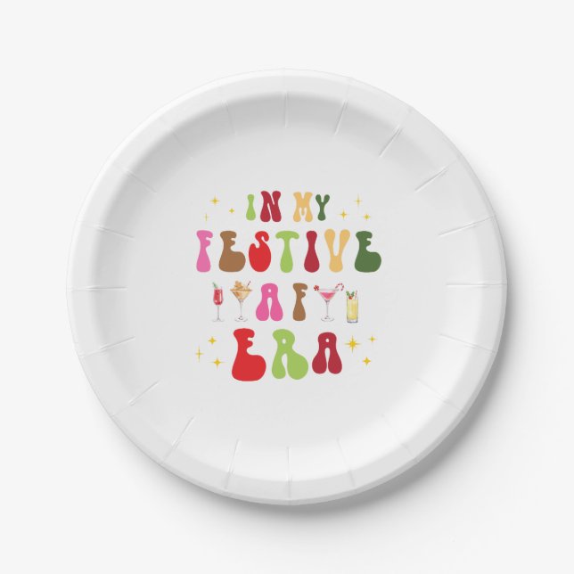 In meiner AF-Ära Sassy Urlaub Weihnachten Pappteller (Vorderseite)