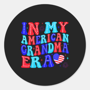 In meiner amerikanischen Ära Oma 4. Juli Patriotic Runder Aufkleber