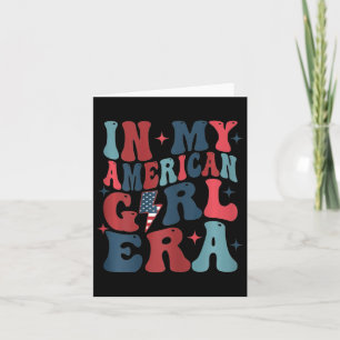 In meiner amerikanischen Girl-Ära Retro 4. Juli Fo Karte