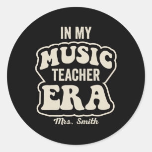 In meiner Ära als Musiklehrer Frau Smith Retro Ck Runder Aufkleber