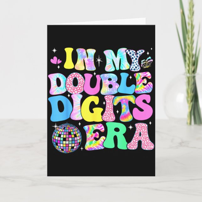 In meiner Ära der doppelten Ziffern Retro 10 Jahre Karte (Vorderseite)