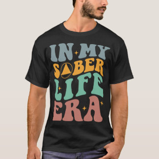 In meiner Ära des nüchternen Lebens Retro Groovy F T-Shirt