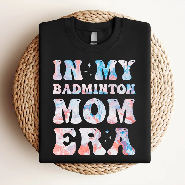 In meiner Badminton Mama Era farbenfrohe Badminton T-Shirt (Von Creator hochgeladen)