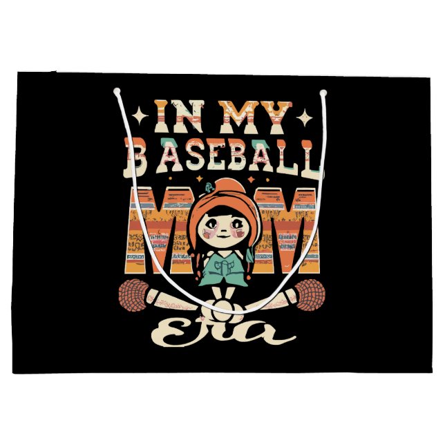 In meiner Baseball-Mama Große Geschenktüte (Rückseite)