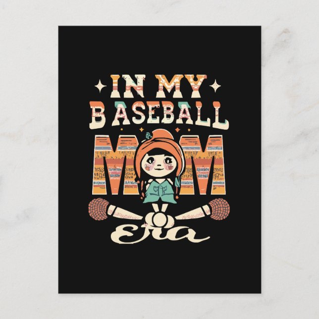 In meiner Baseball-Mama Postkarte (Vorderseite)