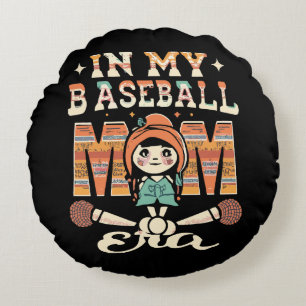 In meiner Baseball-Mama Rundes Kissen