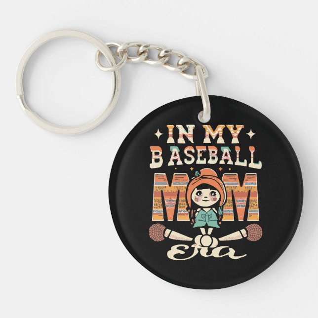 In meiner Baseball-Mama Schlüsselanhänger (Vorderseite)