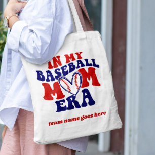 IN MEINER BASEBALL-MOM-ÄRA VINTAGE RETRO TEAMNAME TRAGETASCHE