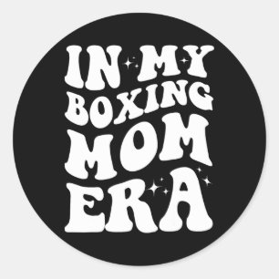 In meiner Boxing Mama Era Shirt Funny Boxing Mama  Runder Aufkleber