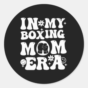 In meiner Boxing Mama Zeitalter Mama Life Game Day Runder Aufkleber