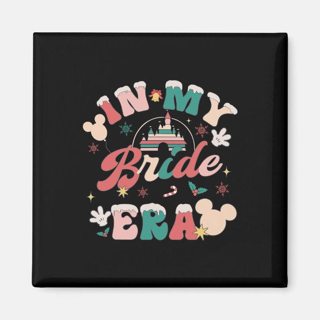 In meiner Bride-Ära Vintag Groovy Weihnachtsfrauen Magnet (Vorne)