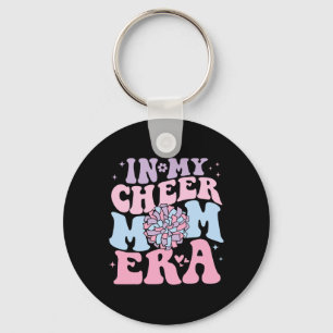 In meiner Cheer-Mom-Ära Groovy Cheerleading Footba Schlüsselanhänger
