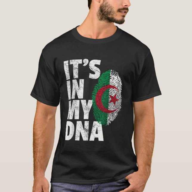 IN MEINER DNA - Algerische Flagge - Shirt - Gesche (Vorderseite)