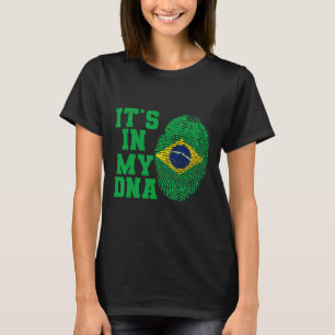 In meiner DNA Brasilien Flag Shirt schneiden Vinta