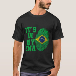 In meiner DNA Brasilien Flag Shirt schneiden Vinta