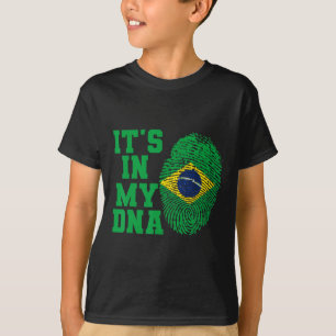 In meiner DNA Brasilien Flag Shirt schneiden Vinta