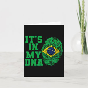 In meiner DNA Brasilien Flag Shirt schneiden Vinta Karte