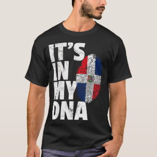 In meiner DNA Dominikanische Republik Flagge Weihn T-Shirt