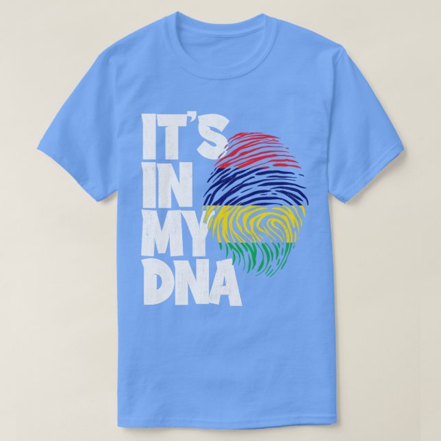 IN MEINER DNA - Fahne Mauritius Männer Frauen Kind T-Shirt (Design vorne)