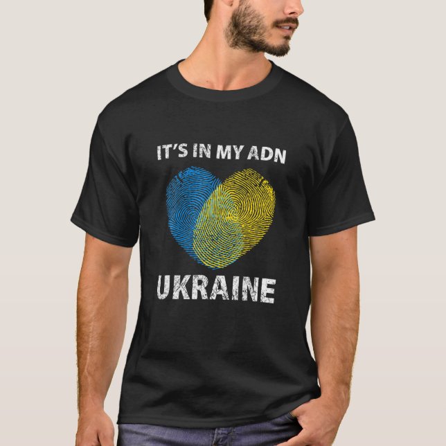 In meiner DNA in der Ukraine, der ukrainischen Fla T-Shirt (Vorderseite)