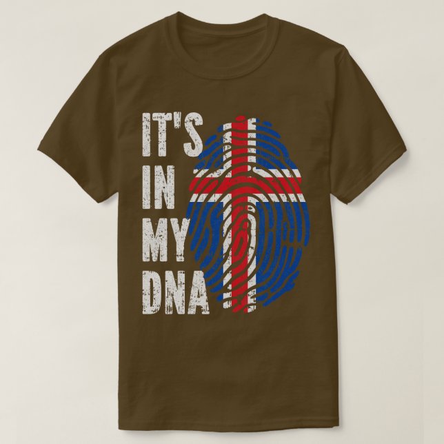IN MEINER DNA - Island - Fahne Männer Frauen Kinde T-Shirt (Design vorne)