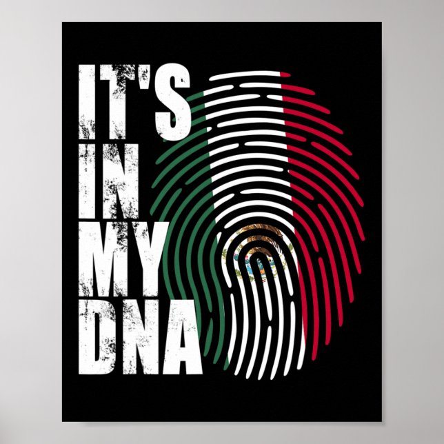 In meiner DNA-Mexiko-Flagge Poster (Vorne)
