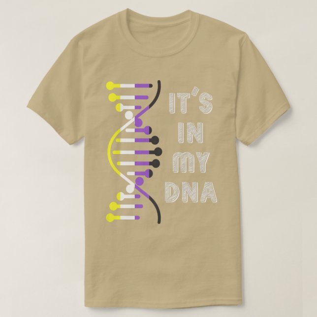 In meiner DNA-nichtbinären Flag LGBT drittes Gesch T-Shirt (Design vorne)