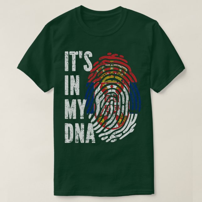 IN MEINER DNA - Serbien - Fahne Männer Frauen Kind T-Shirt (Design vorne)