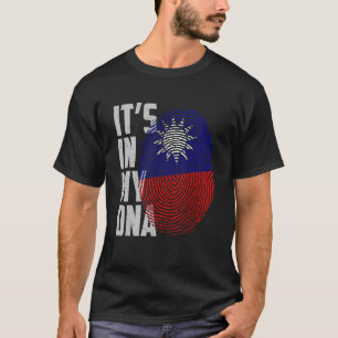 In meiner DNA taiwanesische Flagge Taiwan Finger T-Shirt